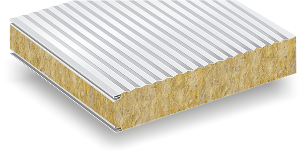 Profilowaniemikro płyty warstwowej z wełny mineralnej Baas-Panel